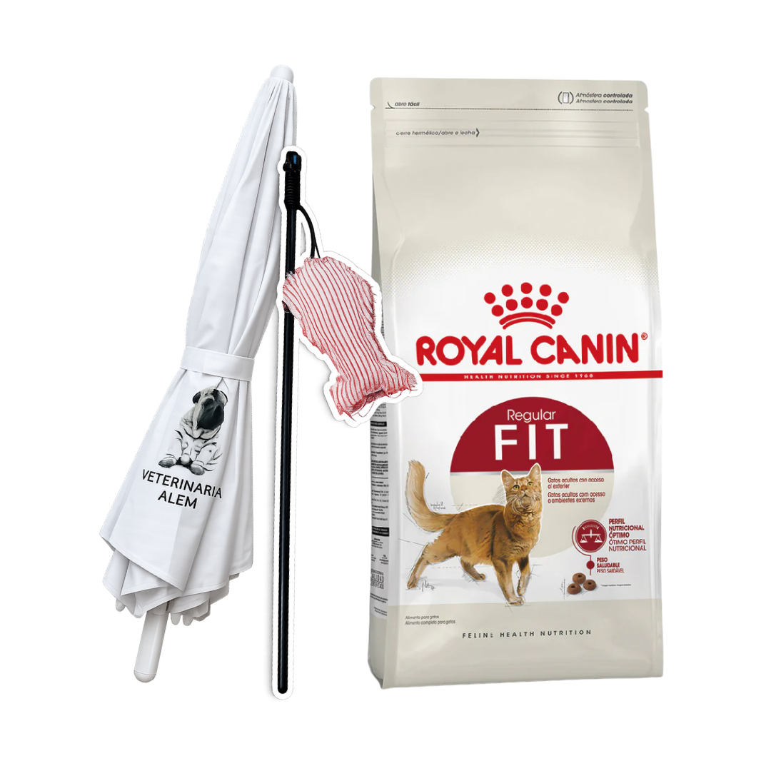 Fhn Royal Canin Fit 32 7,5Kg + Varita para gato + Sombrilla